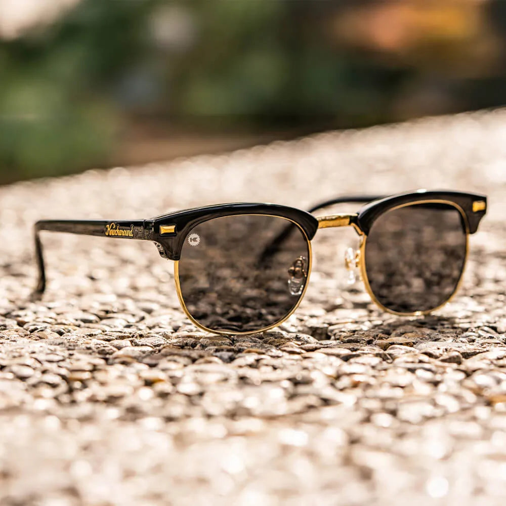 Glossy Black & Gold Brooklines sunglasses