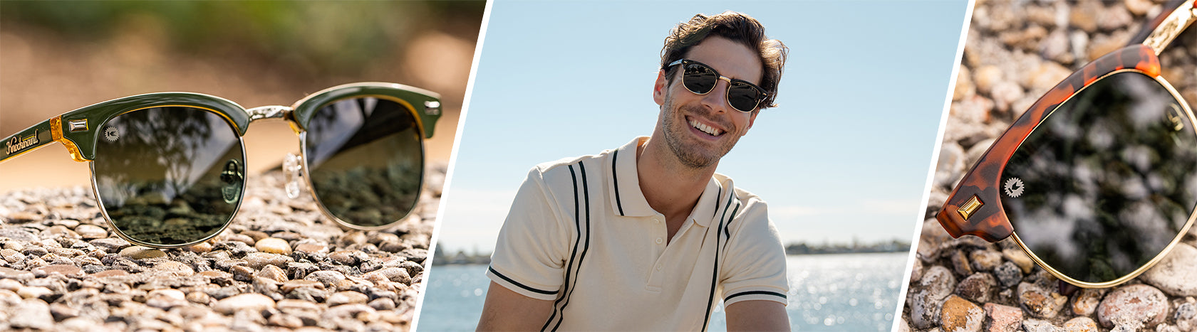 Men's Brooklines Sunglasses: Man wearing Brooklines Sunglasses