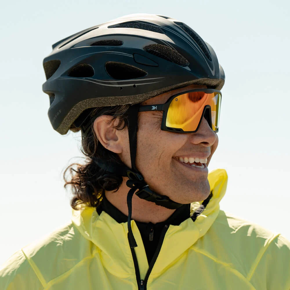 Men wearing Rainbow on Black Campeones Sunglasses
