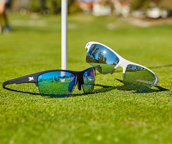 Flight Paths sunglasses photographed on the golf green