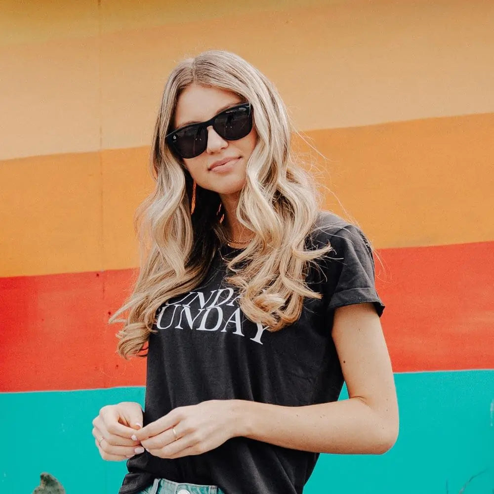 Women wearing Black on Black Classics Sunglasses