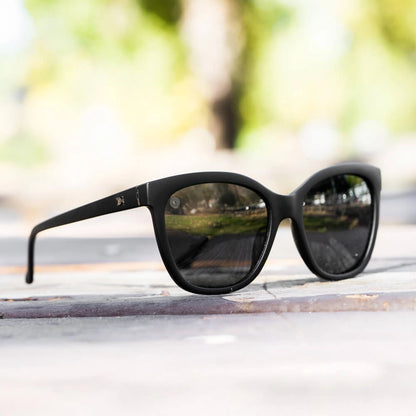 Lifestyle photo of Black on Black Deja Views Sunglasses