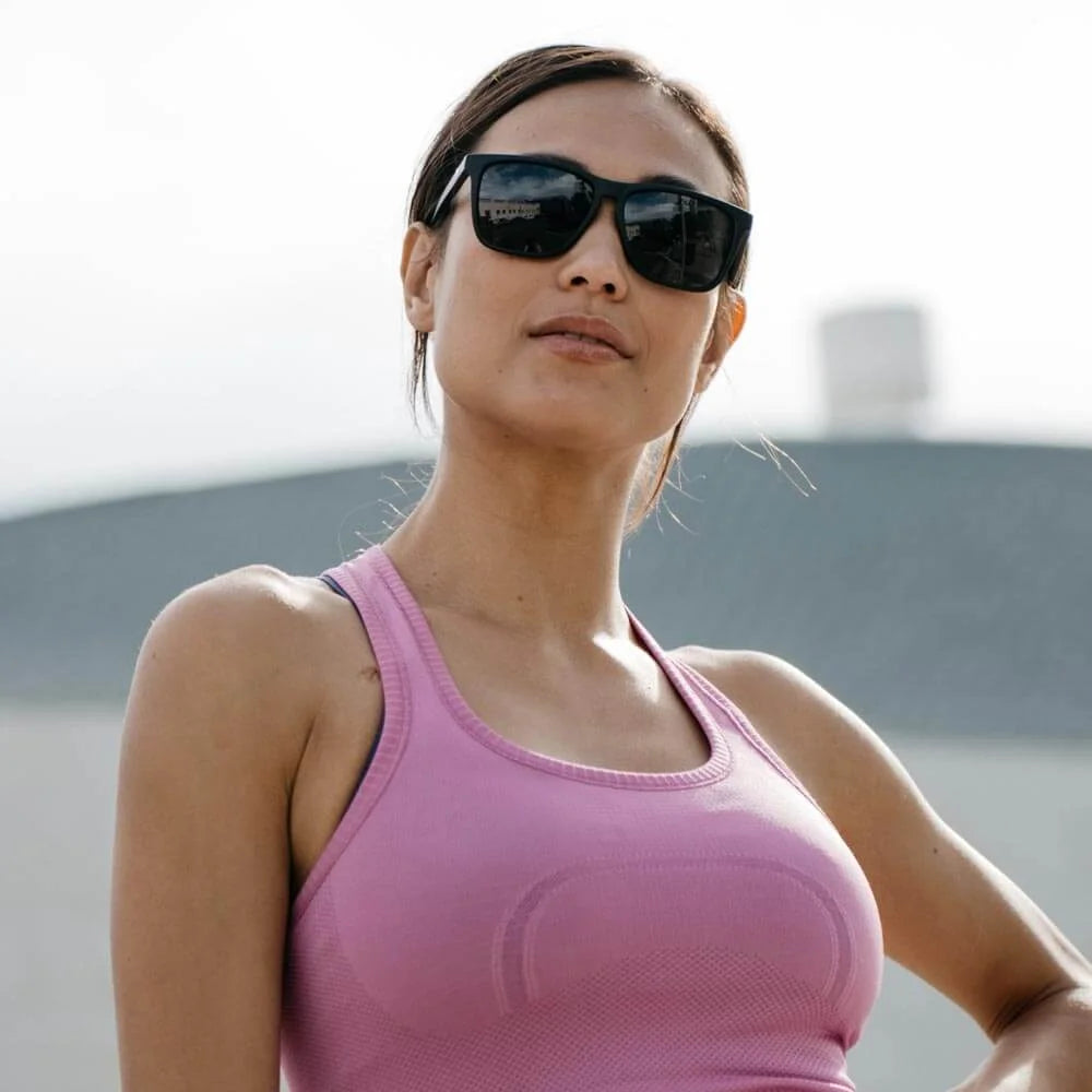 Women wearing Black on Black Fast Lanes Sunglasses