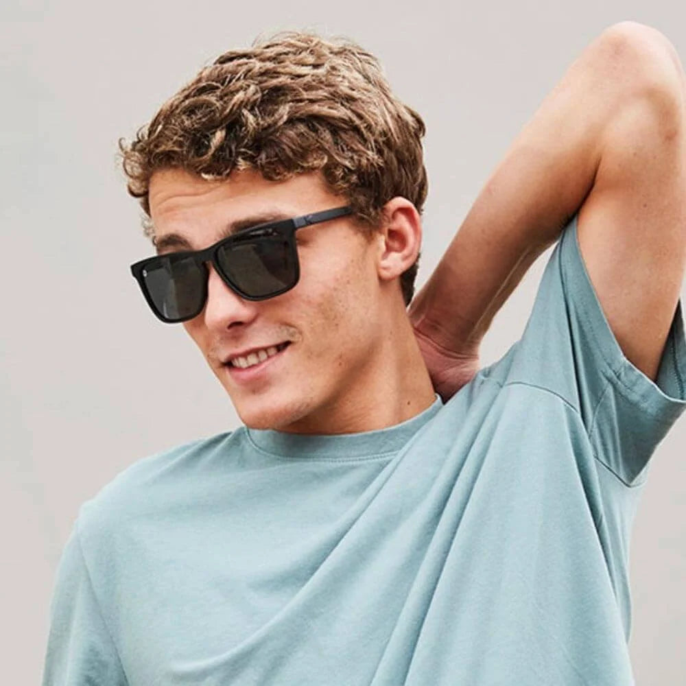 Men wearing Black on Black Fast Lanes Sunglasses