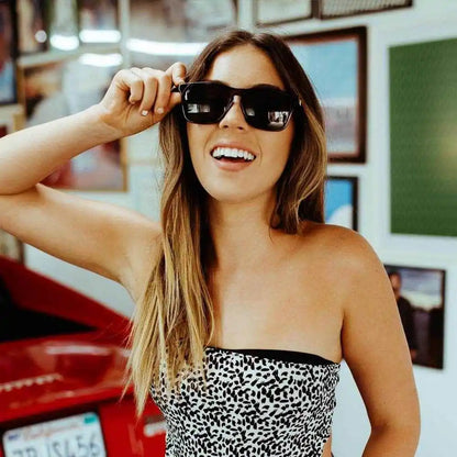 Women wearing Glossy Tortoise Shell / Amber Fast Lanes Sunglasses