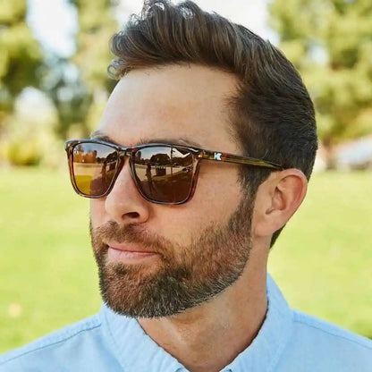 Men wearing Glossy Tortoise Shell / Amber Fast Lanes Sunglasses