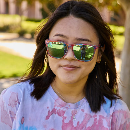 Women wearing Live Free or Tie-Dye Fast Lanes Sunglasses