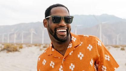 Men wearing Coyote Calls Fast Lanes Sunglasses