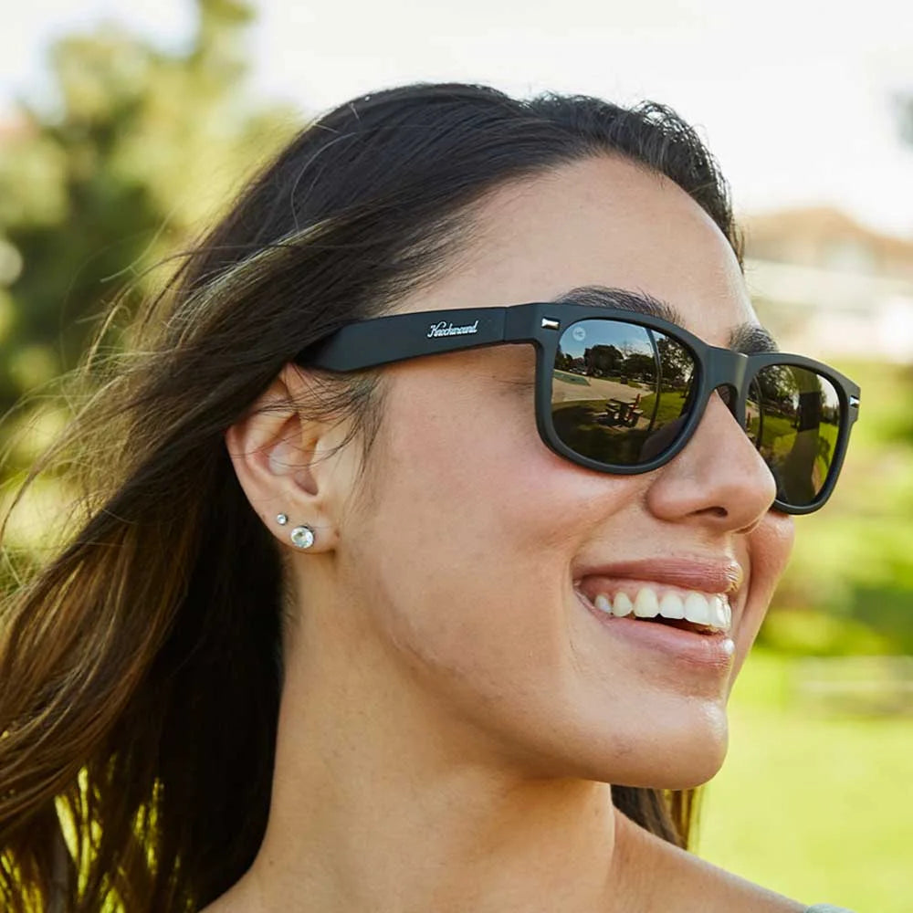 Women wearing Black on Black Fort Knocks Sunglasses