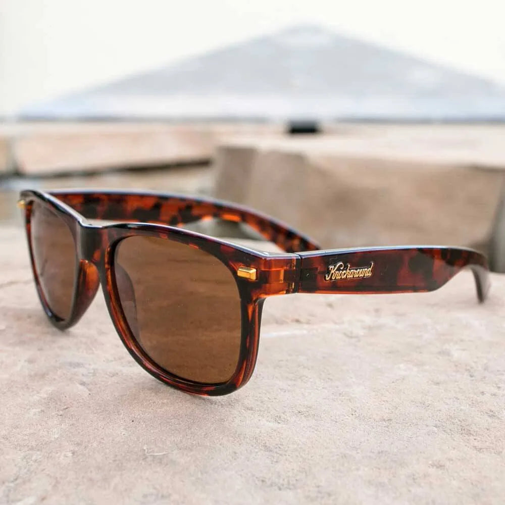 Lifestyle photo of Glossy Tortoise Shell / Amber Fort Knocks Sunglasses