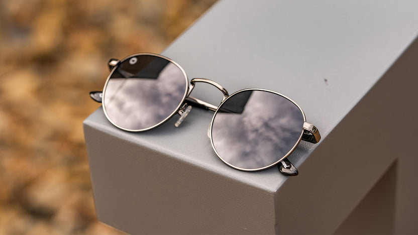 Gunmetal Smoke Love & Haights Sunglasses with Black Lens