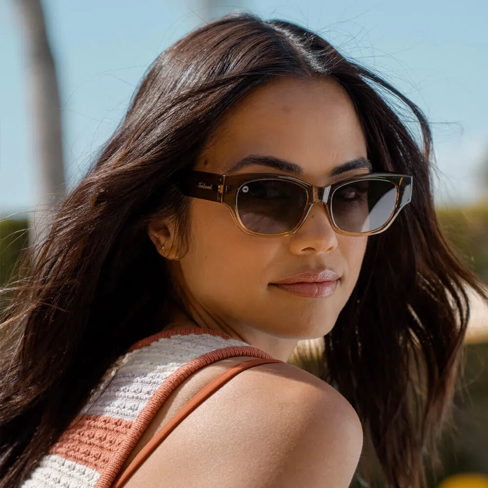 Woman wearing Cortado Junipers sunglasses