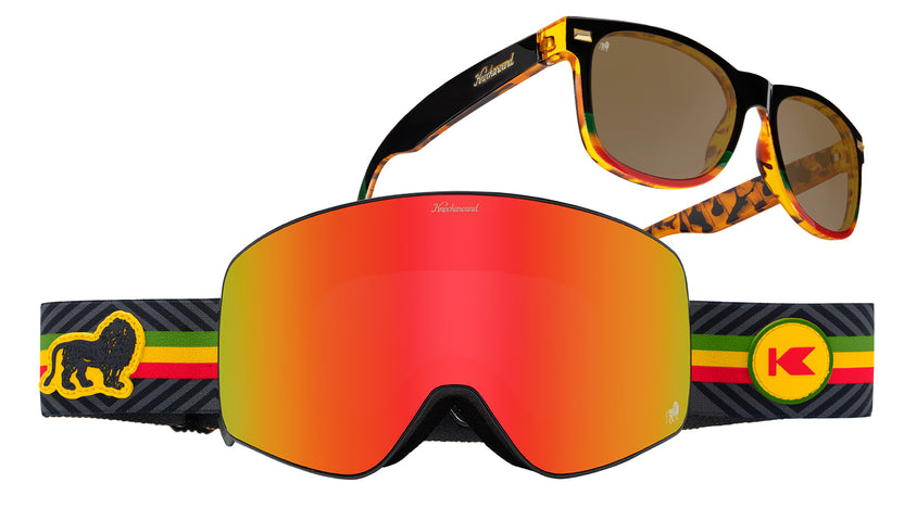 Bob Marley Fort Knocks Sunglasses and Slingshots Snow Goggles Bundle, Main