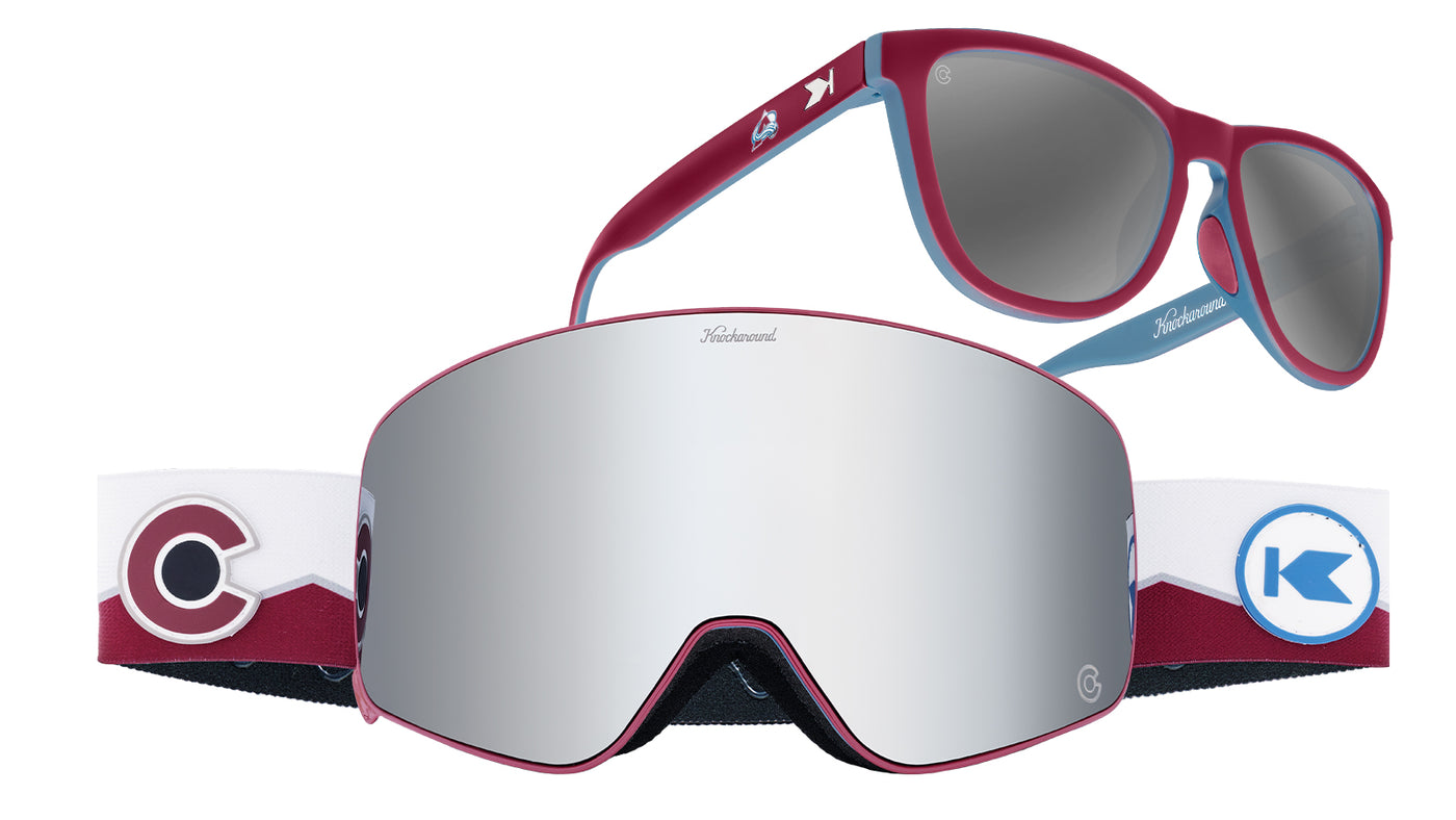 Colorado Avalanche Premiums Sports Sunglasses and Slingshots Snow Goggles Bundle, Main