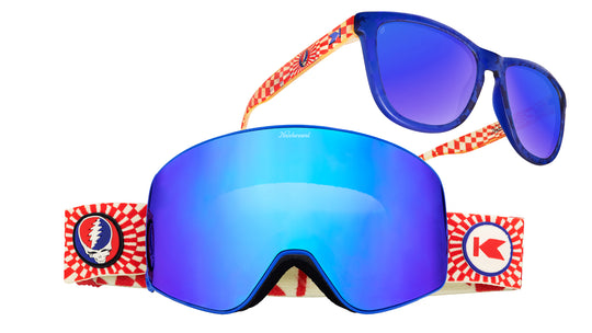 Grateful Dead Steal Your Face Premiums Sunglasses and Slingshots Snow Goggles Bundle, Main