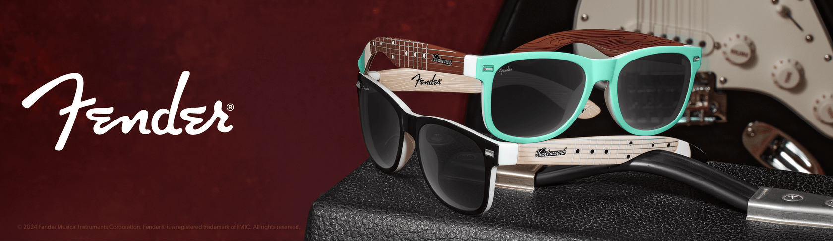 Knockaround x Fender® Stratocaster™. ⓒ 2024 Fender Musical Instruments Corporation. Fender® is a registered trademark of FMIC. All rights reserved.