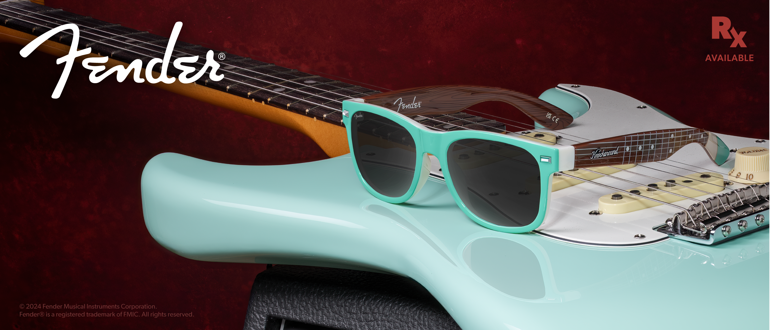 Knockaround x Fender® Stratocaster™. ⓒ 2024 Fender Musical Instruments Corporation. Fender® is a registered trademark of FMIC. All rights reserved. Rx Available.