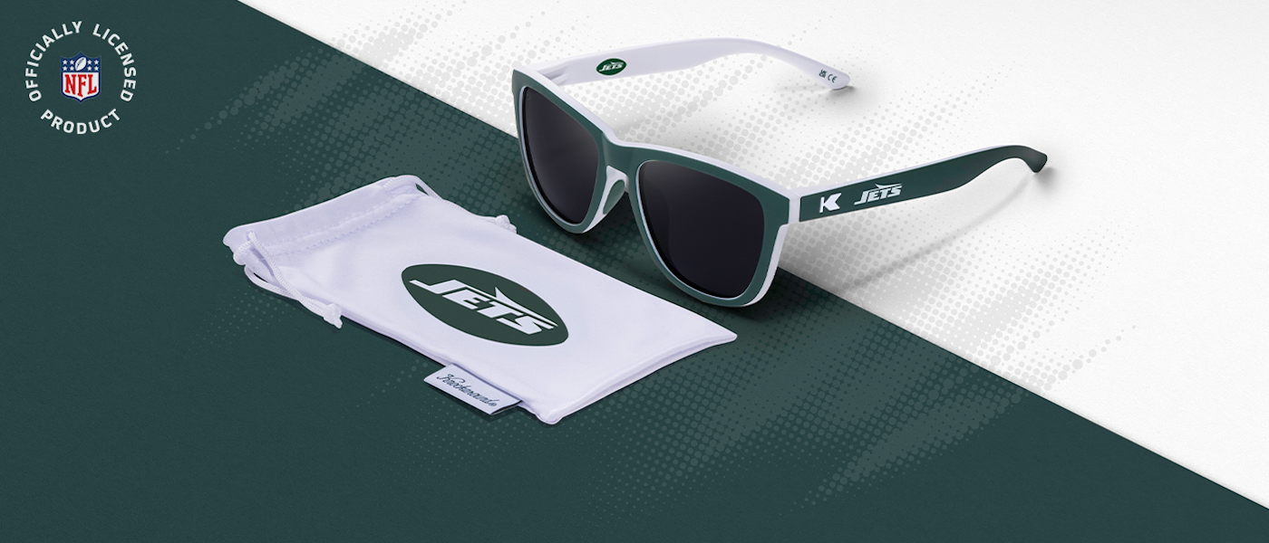 Knockaround and New York Jets Premiums  Sport Sunglasses Desktop Banner
