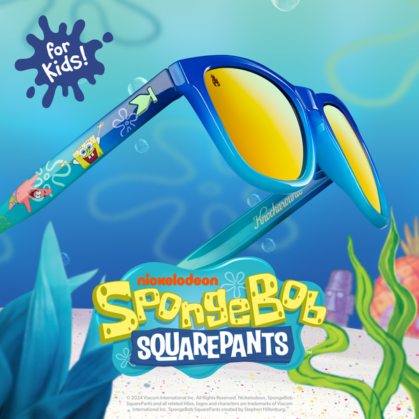 Knockaround x SpongeBob SquarePants for Kids. © 2024 Viacom International Inc. All Rights Reserved. Nickelodeon, SpongeBob SquarePants and all related titles, logos and characters are trademarks of Viacom International Inc. SpongeBob SquarePants created by Stephen Hillenburg.