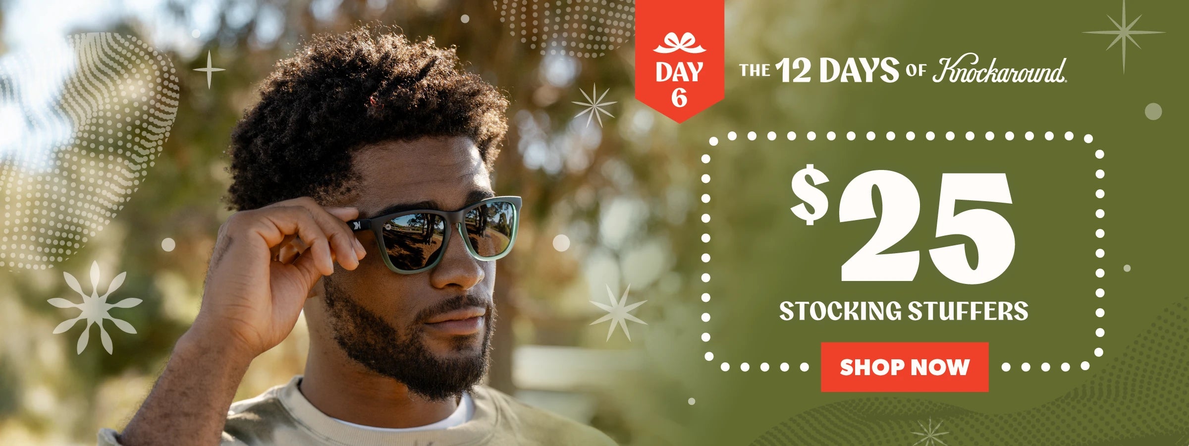 Day 6: 12 Days of Knockaround. $25 Stocking Stuffers. Shop Now