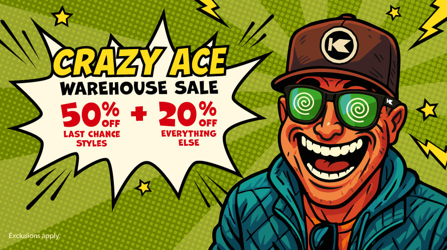 Crazy Ace Warehouse Sale! 50% off last chance styles + 20% off everything else. Shop Now. *exclusions apply.