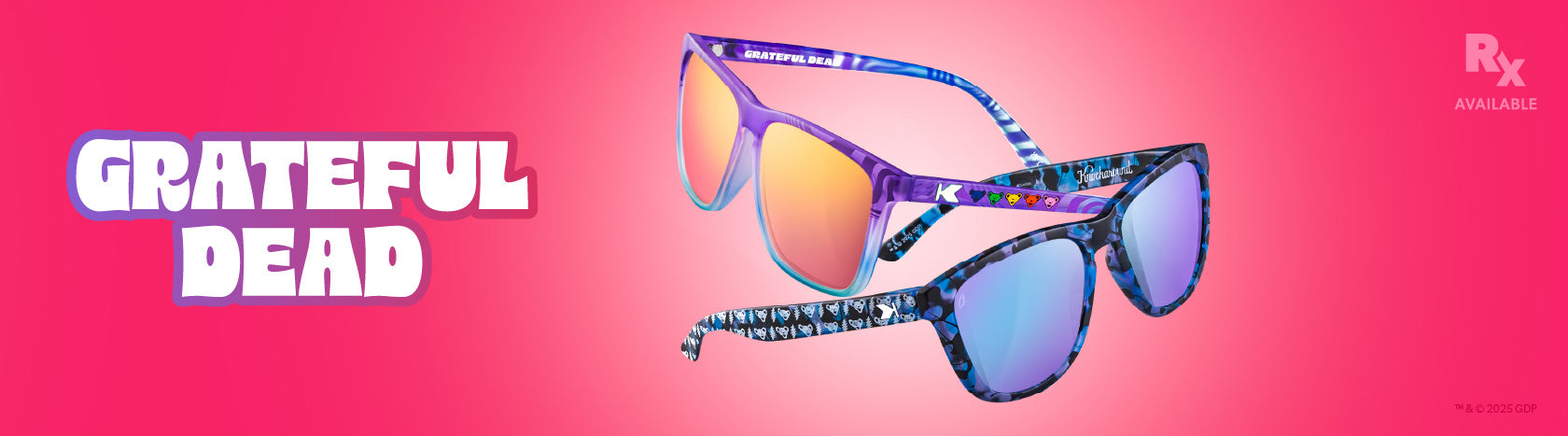 Grateful Dead sunglasses. Bolt Bears Premiums and Trippy Bears Fast Lanes. Available in sunglasses and Rx prescription sunglasses/glasses.