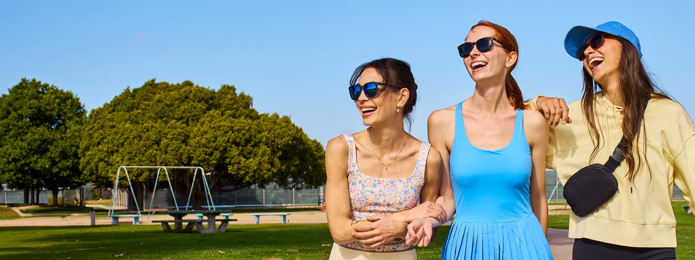 Women wearing Knockaround Paso Robles Sport sunglasses