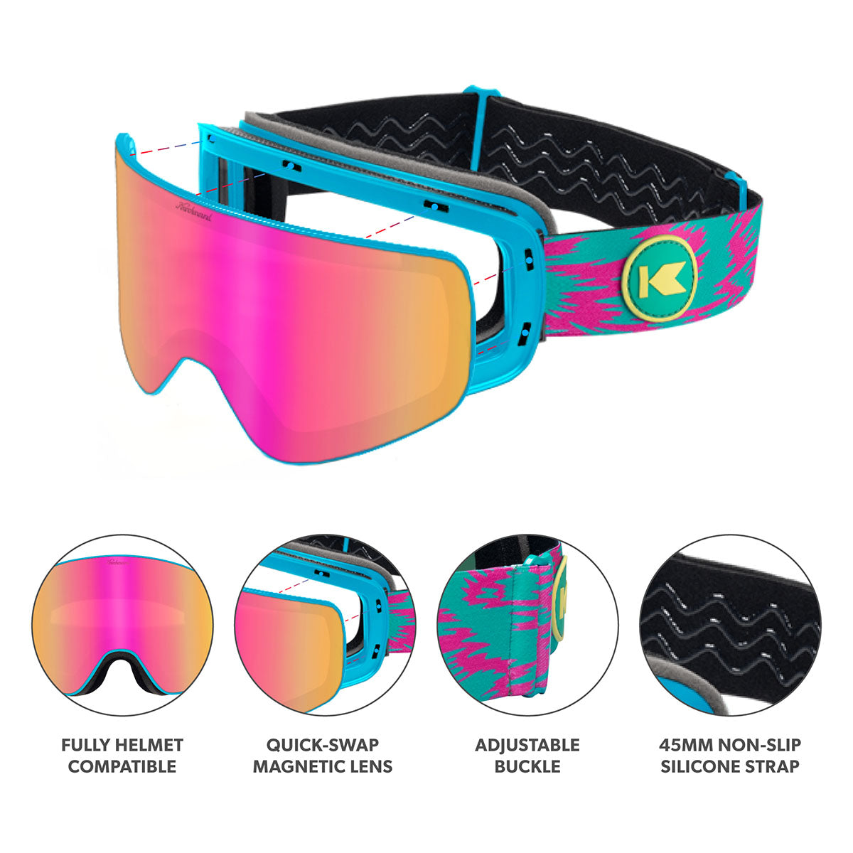 Slingshots Snow Goggles Durable Non-Polarized UV400 | Knockaround
