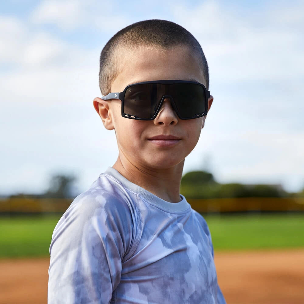 Men wearing Black on Black Kids Campeones Sunglasses
