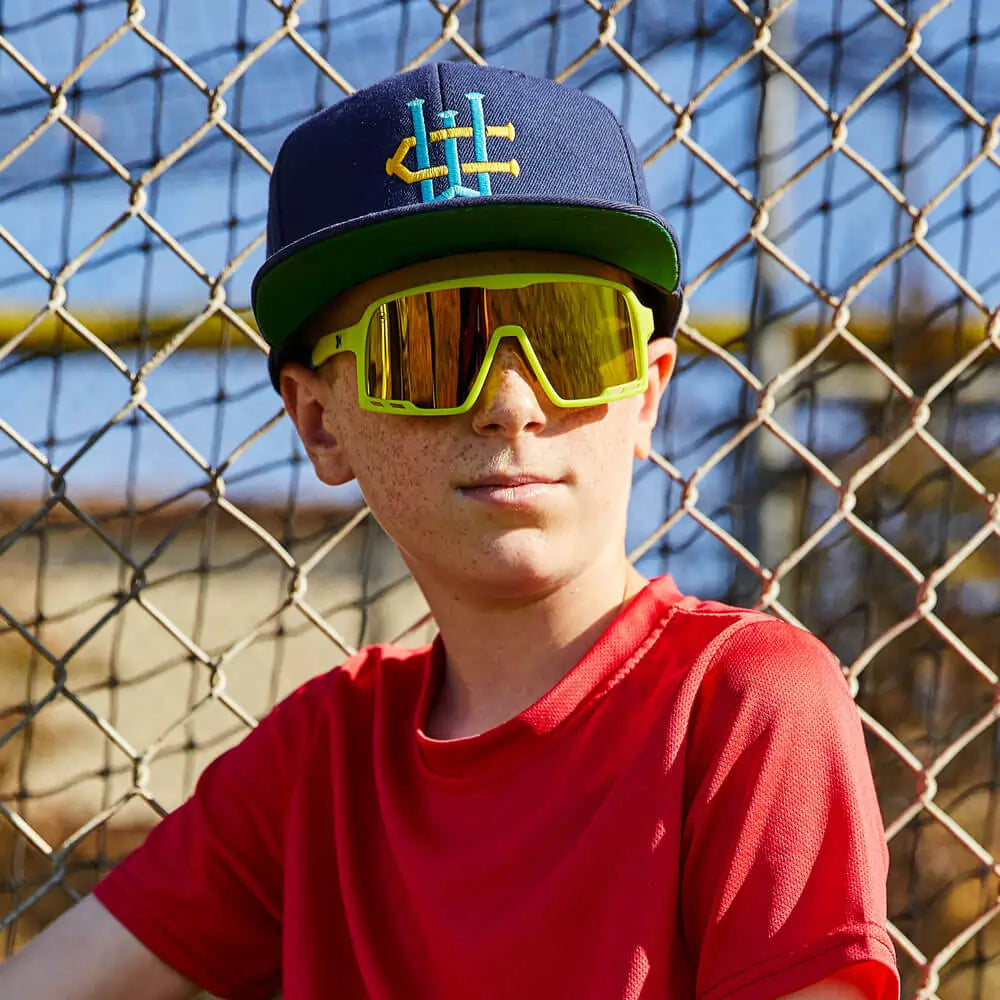 Boy wearing High Voltage Kids Campeones Sunglasses