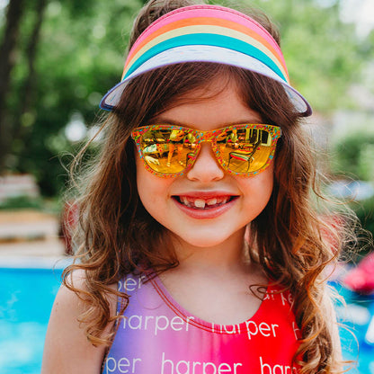 Girl wearing Pinata Party Kids Premiums Sunglasses