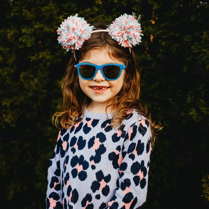 Girl wearing Rainbow Blues Kids Premiums Sunglasses
