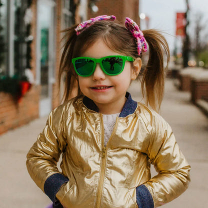 Girl wearing Slime Time Kids Premiums Sunglasses
