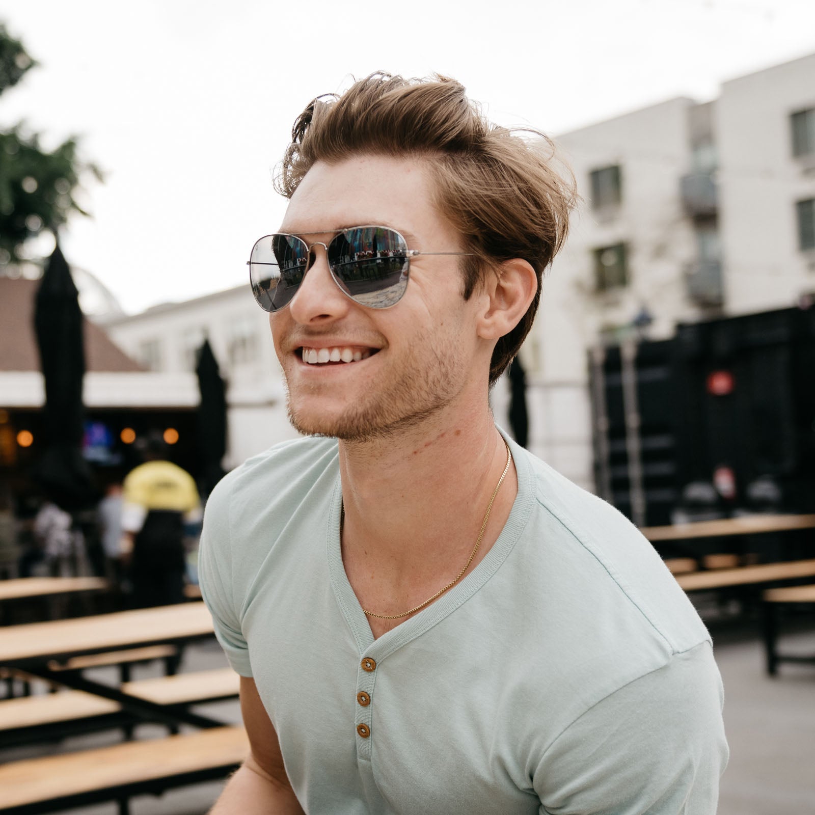 Men wearing Silver / Silver Smoke Mile Highs Sunglasses