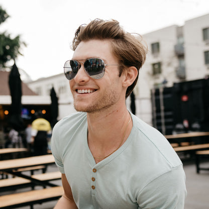 Go to Slide 5 - Men wearing Silver / Silver Smoke Mile Highs Sunglasses