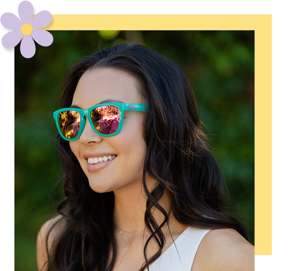 Mother's Day Gift Guide. Collaboration Sunglasses. Aquamarine / Fuchsia Premiums Sport sunglasses