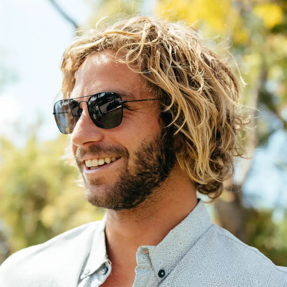 Men wearing Black / Smoke Mount Evans Sunglasses
