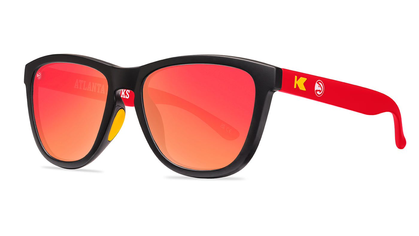 Knockaround and Atlanta Hawks Sunglasses, Threequarter