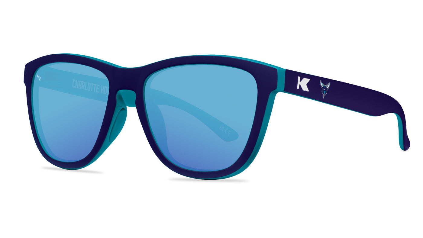 Knockaround and Charlotte Hornets Sunglasses, Threequarter