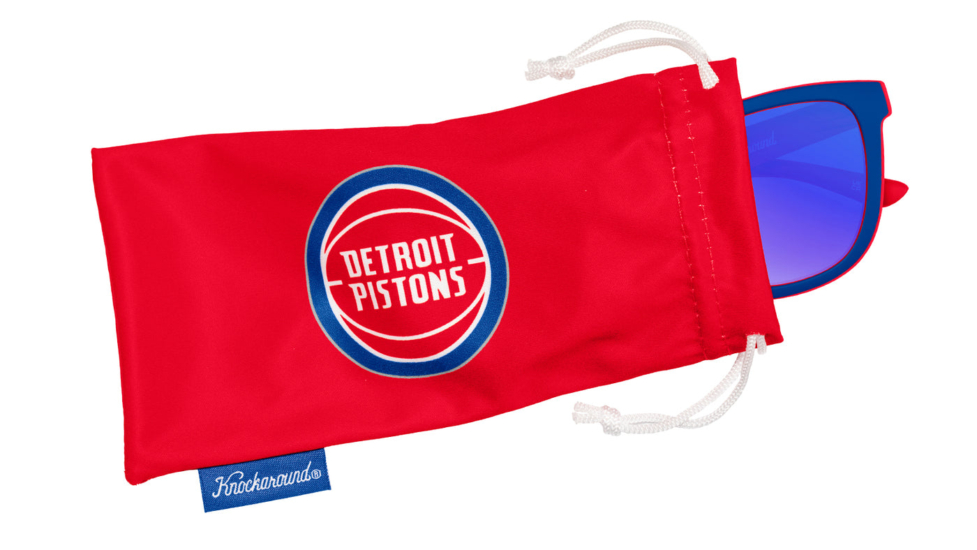 Knockaround and Detroit Pistons Sunglasses, Pouch