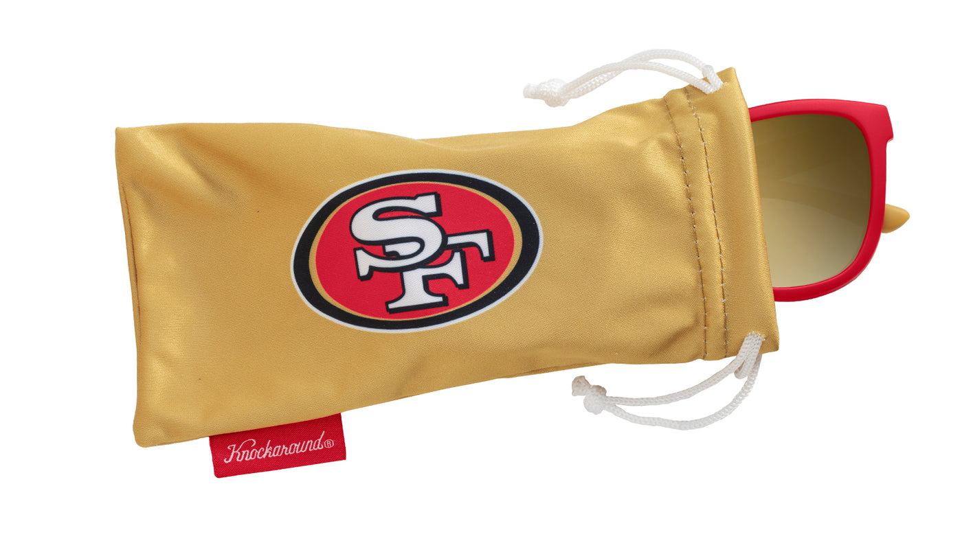 Knockaround and San Francisco 49ers Premiums Sport Sunglasses, Pouch