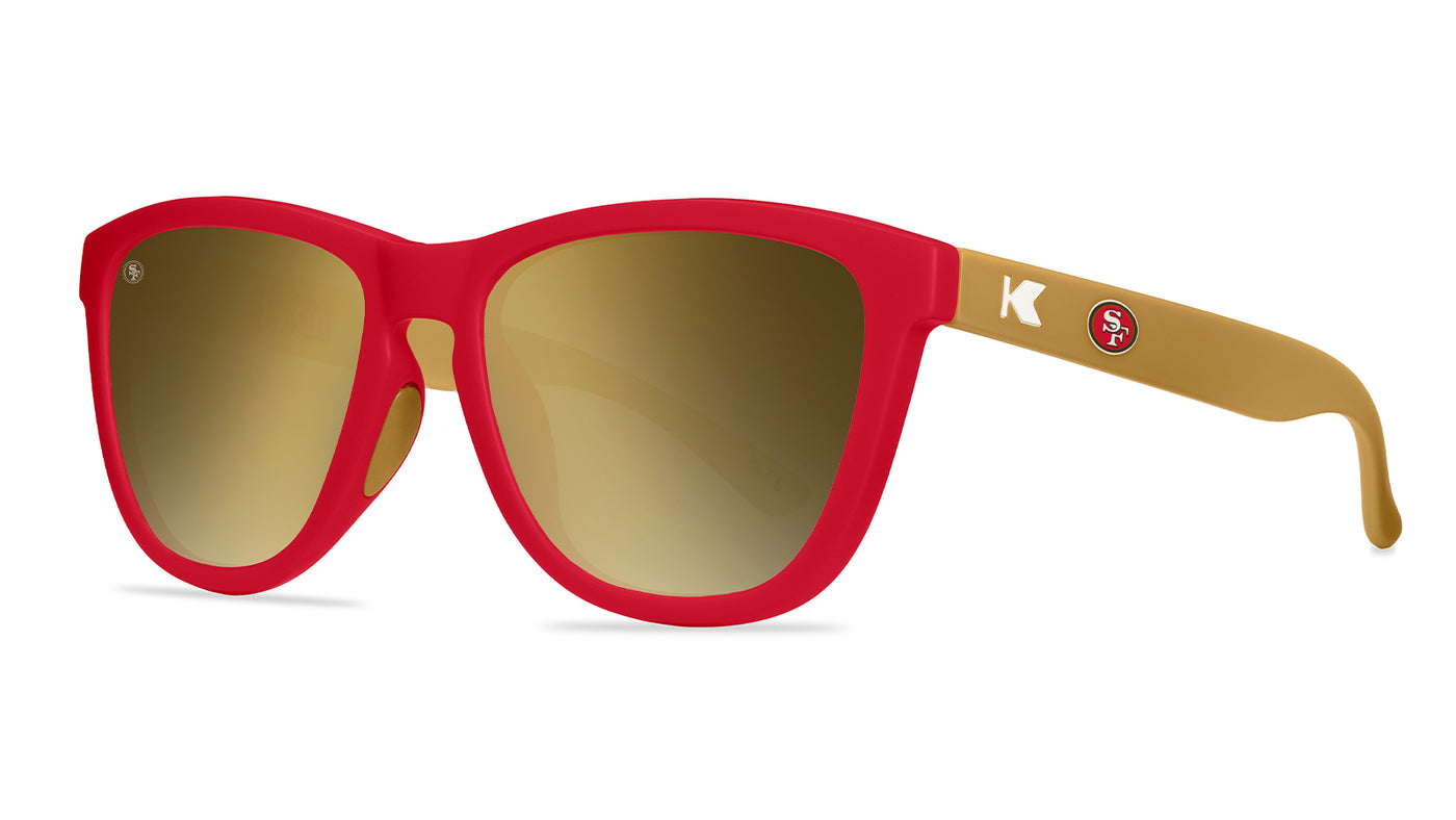 Knockaround and San Francisco 49ers Premiums Sport Sunglasses, Threequarter