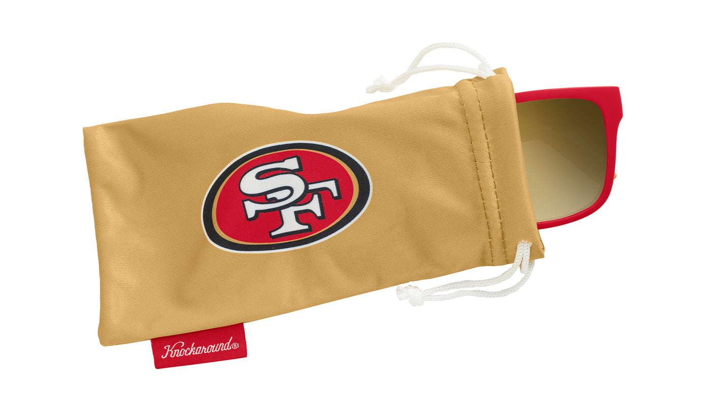 Knockaround and San Francisco 49ers Torrey Pines Sport Sunglasses, Pouch