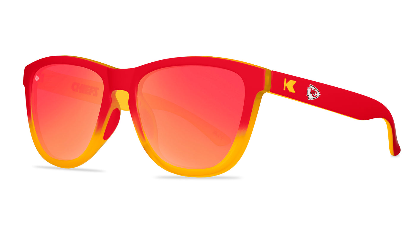 Knockaound and Kansas City Chiefs Premiums Sport Sunglasses,  Threequarter