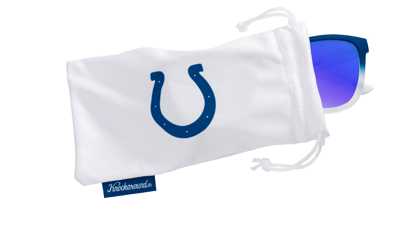 Knockaround and Indianapolis Colts Premiums Sport Sunglasses,  Pouch
