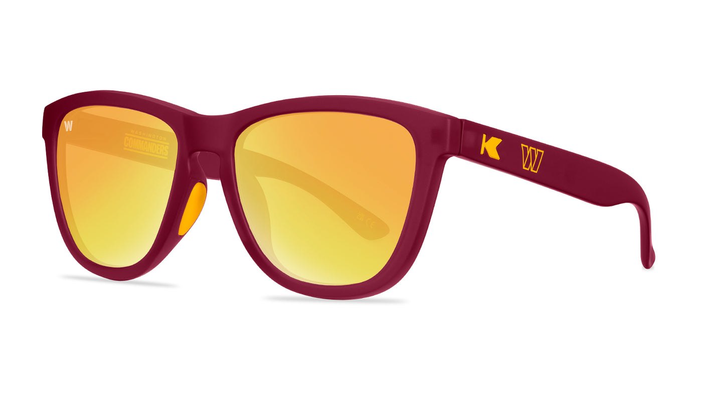 Knockaround and Washington Commanders Premiums Sport Sunglasses, Threequarter