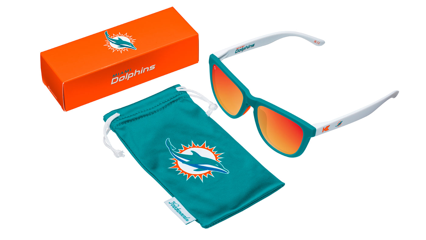 Knockaround and Miami Dolphins Premiums Sport Sunglasses,  Set