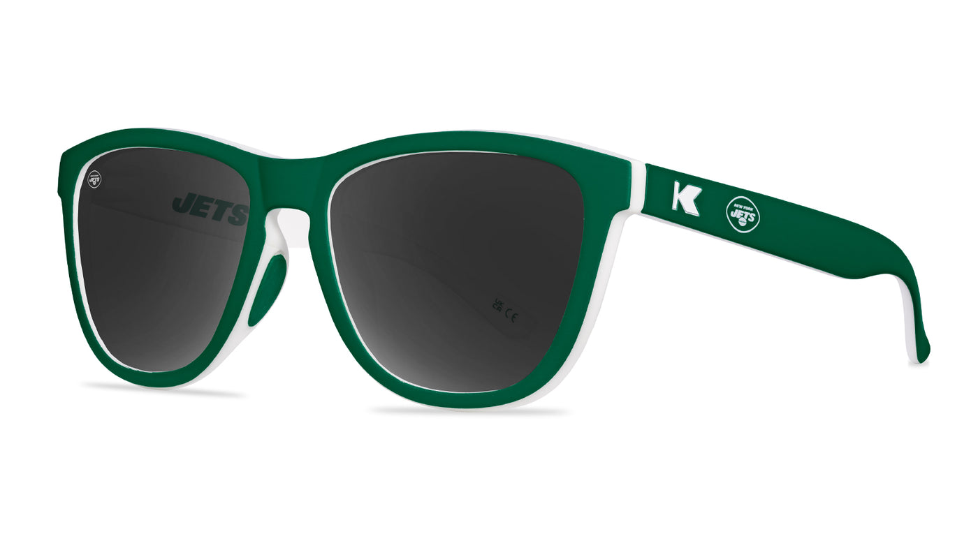 Knockaround and New York Jets Premiums Sport Sunglasses, Threequarter