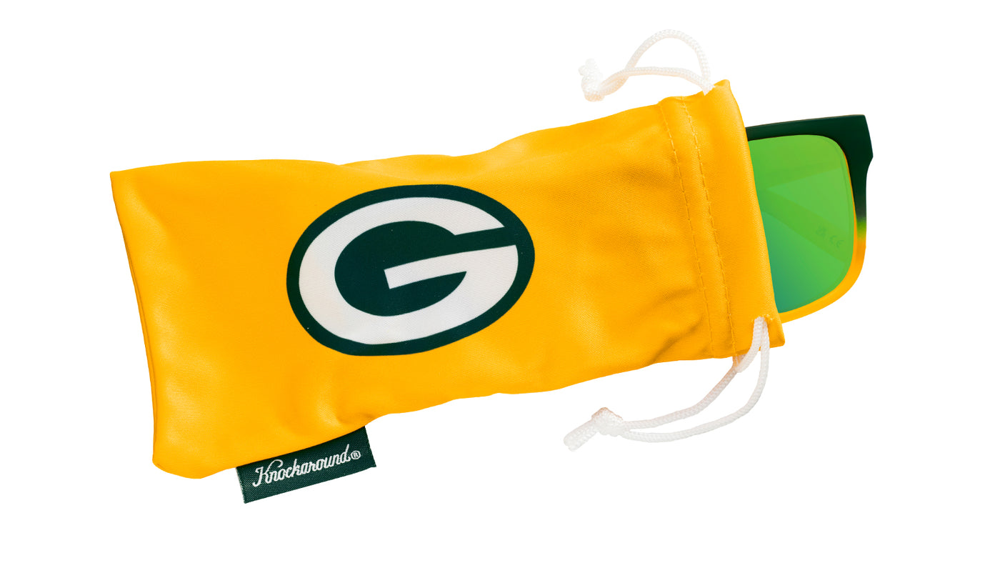 Knockaround and Green Bay Packers Torrey Pines Sport Sunglasses,  Pouch