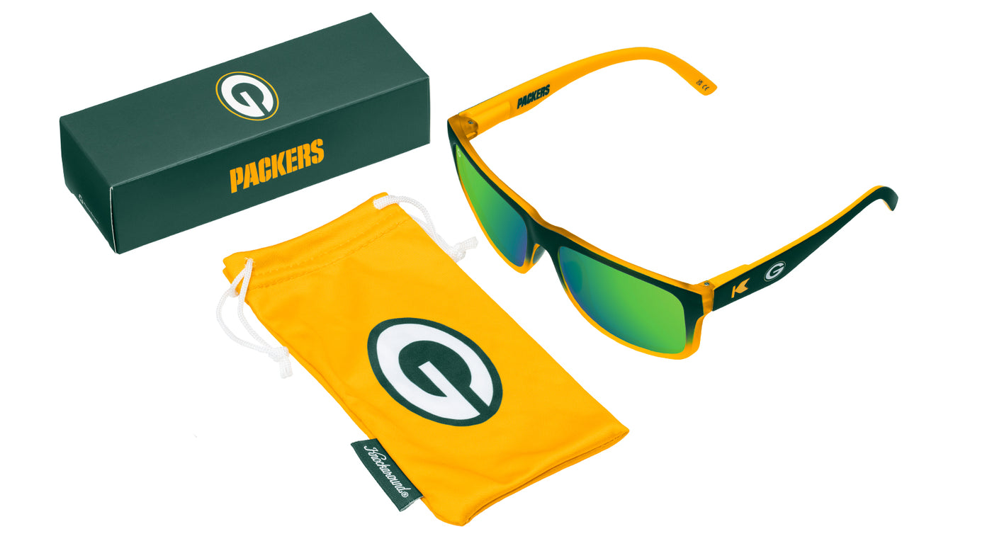 Knockaround and Green Bay Packers Torrey Pines Sport Sunglasses,  Set